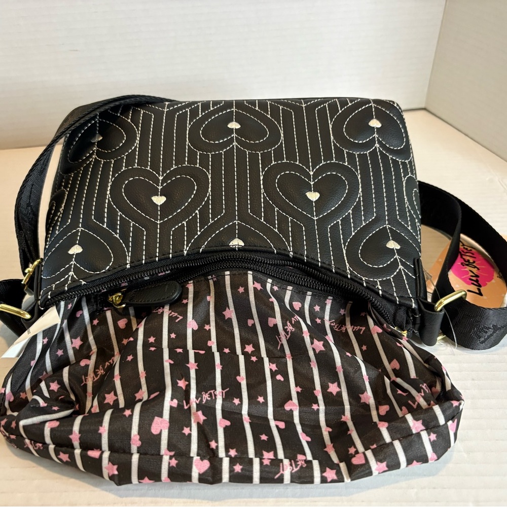 Betsey Johnson Heart-Quilted Crossbody Bag - Picture 11 of 11